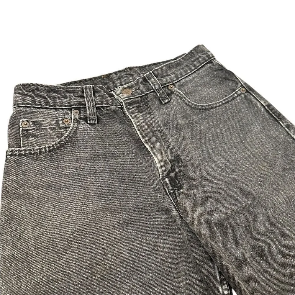 Vintage Levi’s 550 Made in Canada Men's Black Washed Straight-Leg Jeans W29 L30